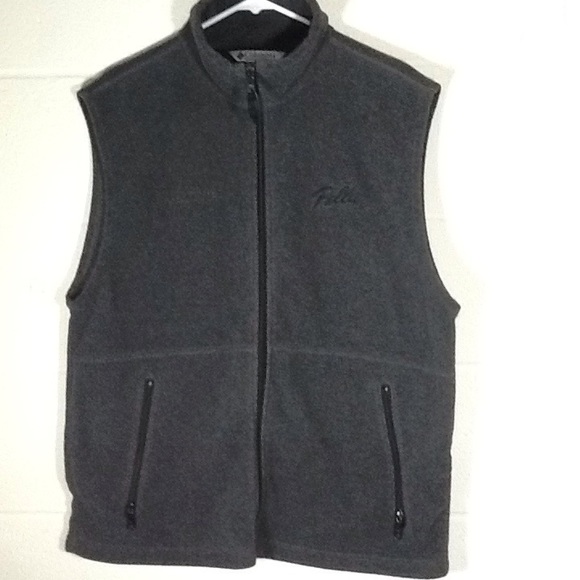 Columbia Pella Gray Fleece Vest Sz Large - Picture 2 of 8